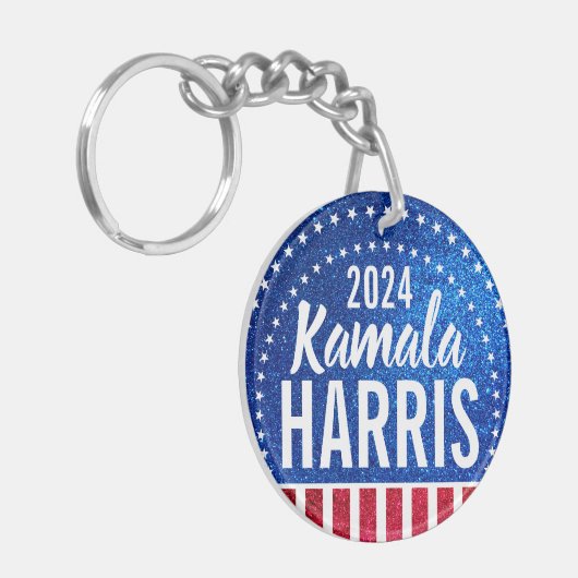 Unterstützung von Kamala Harris 2024 Progress and Schlüsselanhänger (Vorderseite links)