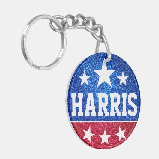 Unterstützung von Kamala Harris 2024 Progress and Schlüsselanhänger (Vorderseite links)
