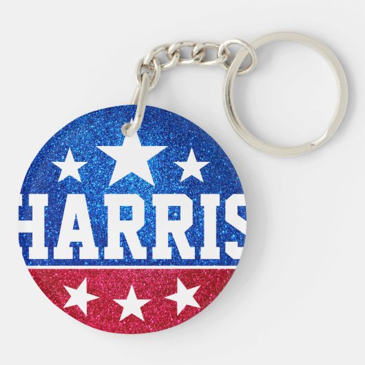 Unterstützung von Kamala Harris 2024 Progress and Schlüsselanhänger (Rückseite)