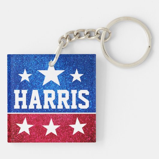 Unterstützung von Kamala Harris 2024 Progress and Schlüsselanhänger (Rückseite)