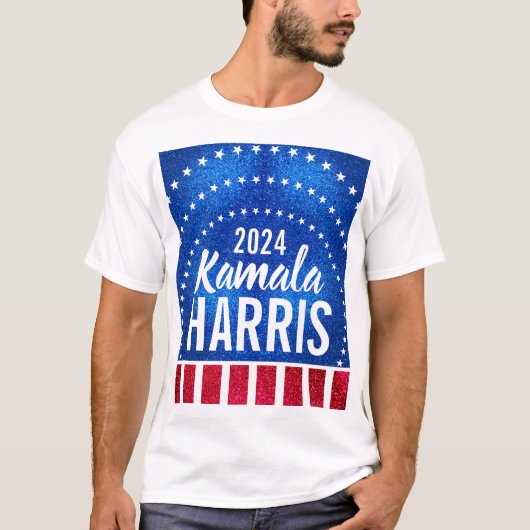 Unterstützung von Kamala Harris 2024 Progress and T-Shirt (Vorderseite)