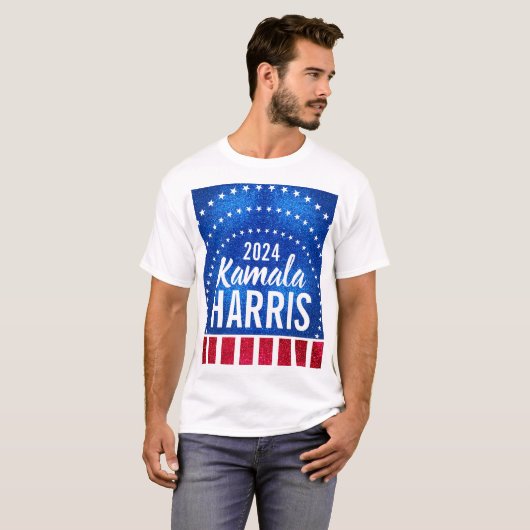 Unterstützung von Kamala Harris 2024 Progress and  T-Shirt (Vorne ganz)