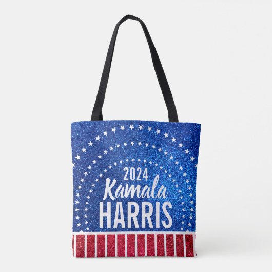 Unterstützung von Kamala Harris 2024 Progress and Tasche (Rückseite)