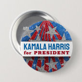 Unterstützung von Kamala Harris 2024: Vorbereitung Button (Vorne & Hinten)