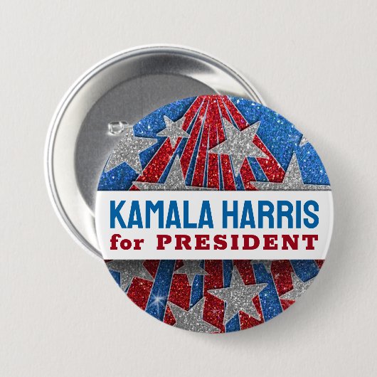 Unterstützung von Kamala Harris 2024: Vorbereitung Button (Vorne & Hinten)