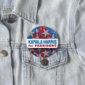 Unterstützung von Kamala Harris 2024: Vorbereitung Button (Beispiel)