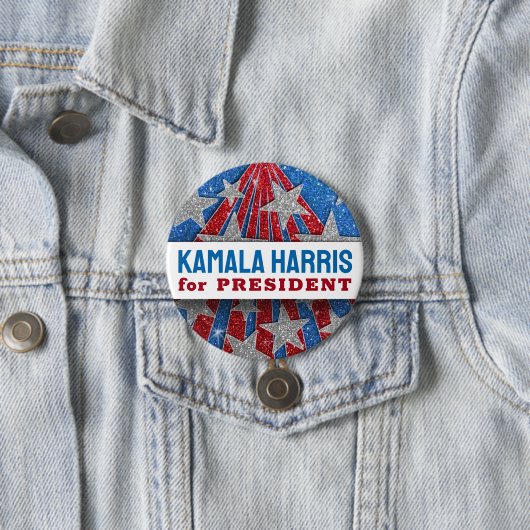 Unterstützung von Kamala Harris 2024: Vorbereitung Button (Beispiel)