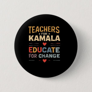 Unterstützung von Kamala Harris Bildung Teacher Ha Button