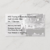 Unterstützung von Kraftfahrzeugen Visitenkarte (Vorderseite)