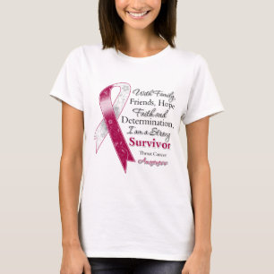 Unterstützung von Krebs durch Throat T-Shirt