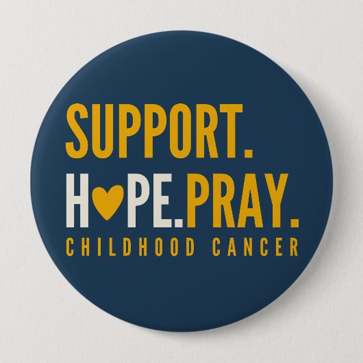 Unterstützung von Krebs im Kindesalter Hoffnung Be Button (Vorderseite)