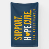 Unterstützung von Krebs im Kindesalter Hoffnung He Banner (Vertikal)