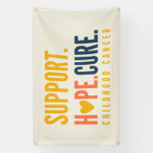 Unterstützung von Krebs im Kindesalter Hoffnung He Banner (Vertikal)