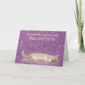 Unterstützung von Krebs- und Katzen-Nickerchen Karte (Vorderseite)
