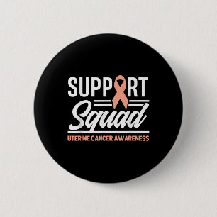 Unterstützung von Krebskriegern Squad Uteruskrebs  Button
