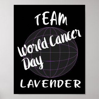 Unterstützung von Krebsüberlebenden am Weltkrebsta Poster