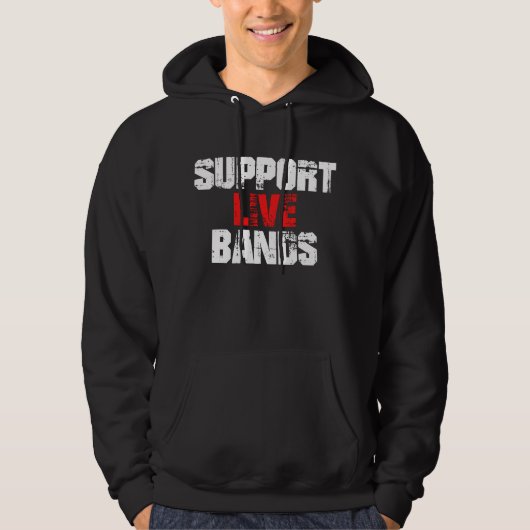 Unterstützung von Live-Bands Hoodie (Vorderseite)