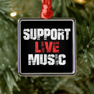 Unterstützung von Live Music Ornament Aus Metall
