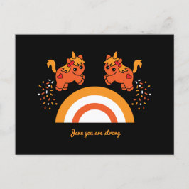 Unterstützung von Mädchen für psychische Gesundhei Postkarte