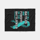 Unterstützung von Mens PTSD Awareness American Fla Fleecedecke (Vorderseite (Horizontal))