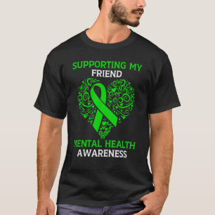 Unterstützung von Mental Health Awareness Green T-Shirt