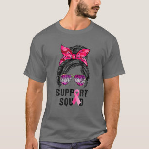 Unterstützung von Messy Bun Squad Pink Leopard Pri T-Shirt