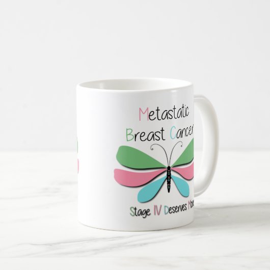 Unterstützung von metastasiertem Brustkrebs Kaffeetasse (VorderseiteRechts)