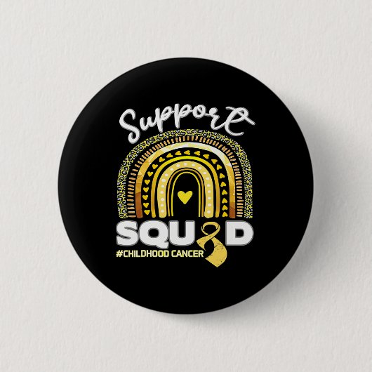 Unterstützung von Rainbow Squad Kindheitskrebs Button (Vorderseite)