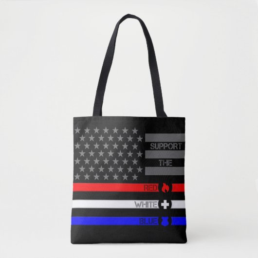 Unterstützung von Red White & Blue - Fire/EMS/Poli Tasche (Vorderseite)