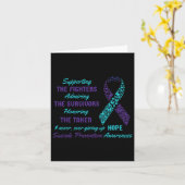 Unterstützung von Selbstmordziffern Sensibilisieru Karte (Gelbe Blume)