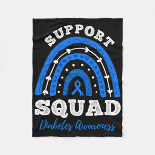Unterstützung von Squad Blue Ribbon T1d Typ 1 Diab Fleecedecke