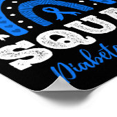 Unterstützung von Squad Blue Ribbon T1d Typ 1 Diab Poster (Ecke)