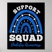 Unterstützung von Squad Blue Ribbon T1d Typ 1 Diab Poster (Vorne)
