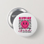 Unterstützung von Squad Brustkrebs-Bewusstsein Smi Button (Vorne & Hinten)
