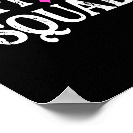 Unterstützung von Squad Brustkrebs - Brustkrebs Aw Poster (Ecke)