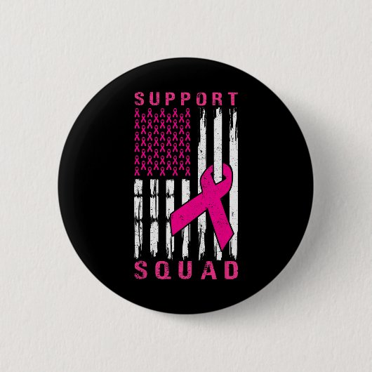 Unterstützung von Squad Brustkrebs - Pink Support Button (Vorderseite)
