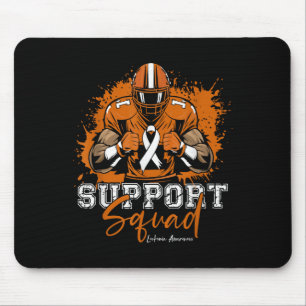 Unterstützung von Squad Football Orange Ribbon Leu Mousepad
