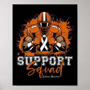 Unterstützung von Squad Football Orange Ribbon Leu Poster