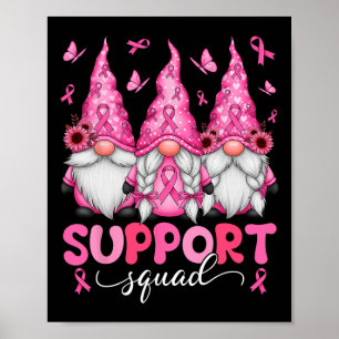 Unterstützung von Squad Gnomes Brustkrebs Bewussts Poster
