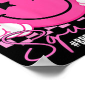 Unterstützung von Squad Groovy Pink Smile Face Bru Poster (Ecke)