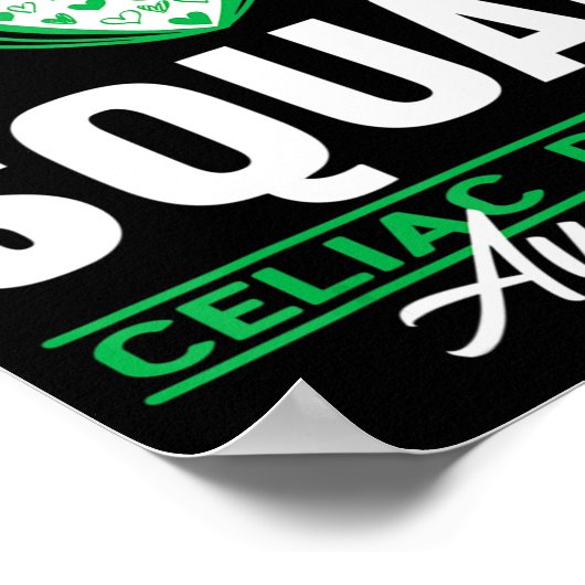 Unterstützung von Squad I Glutenfreiem Zöliakie Poster (Ecke)