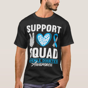 Unterstützung von Squad Juvenile Diabetes T1D Typ T-Shirt