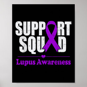 Unterstützung von Squad Lupus Awareness Lila Autoi Poster