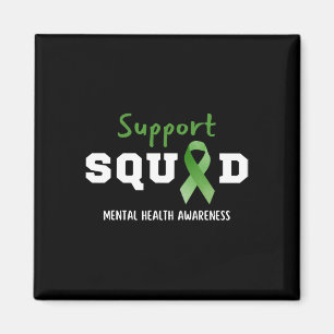 Unterstützung von Squad Mental Health Awareness Fu Magnet
