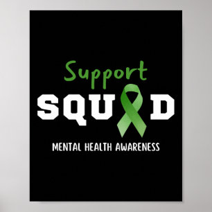 Unterstützung von Squad Mental Health Awareness Fu Poster