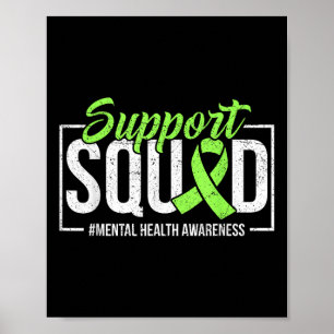 Unterstützung von Squad Mental Health Awareness Li Poster