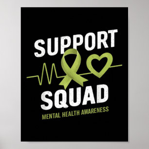Unterstützung von Squad Mental Health Awareness Li Poster