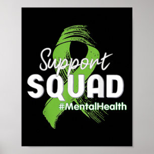 Unterstützung von Squad Mental Health Awareness Li Poster