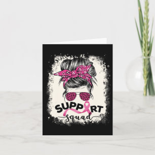 Unterstützung von Squad Messy Bun Breast Cancer Aw Karte