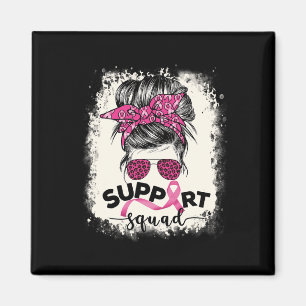 Unterstützung von Squad Messy Bun Breast Cancer Aw Magnet